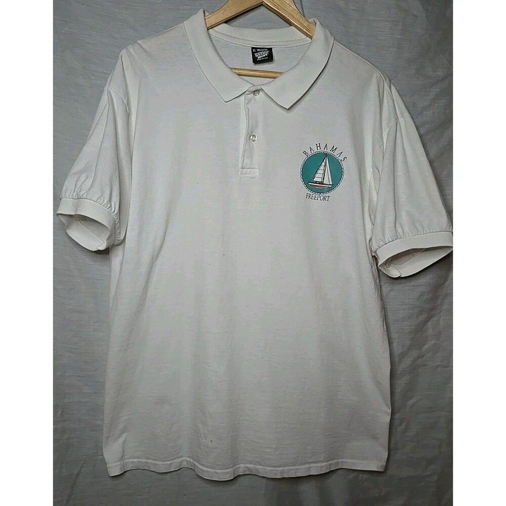 Vintage Screen Stars Best Polo Shirt, Freeport Bahamas, Sz XL USA Made 🇺🇸